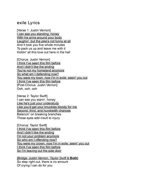 taylor swift mirrorball lyrics|exile lyrics taylor swift.